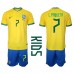 Brazílie Lucas Paqueta #7 Dětské Oblečení Domácí Dres MS 2022 Krátkým Rukávem (+ trenýrky)